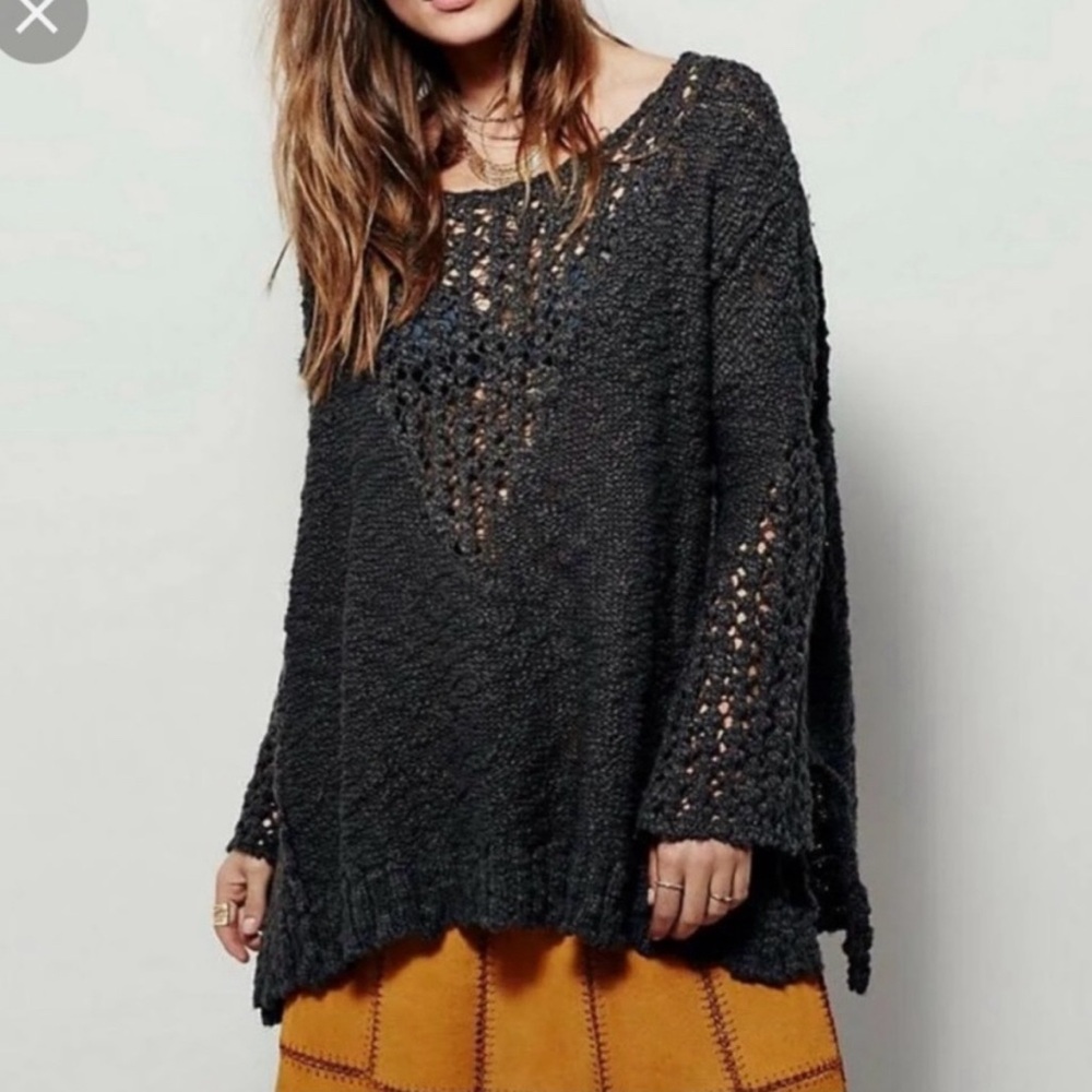 Free People Open Knit Sweater